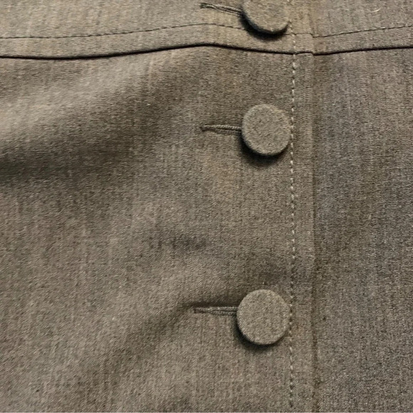 Anthropologie elevenses Button Detailed Zip Up Pencil Skirt, Charcoal, Size 10 - Picture 4 of 5